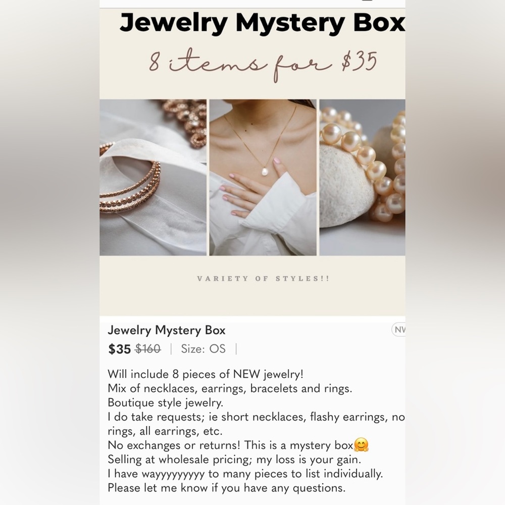 Jewelry box bundle! Select what you want in your box!